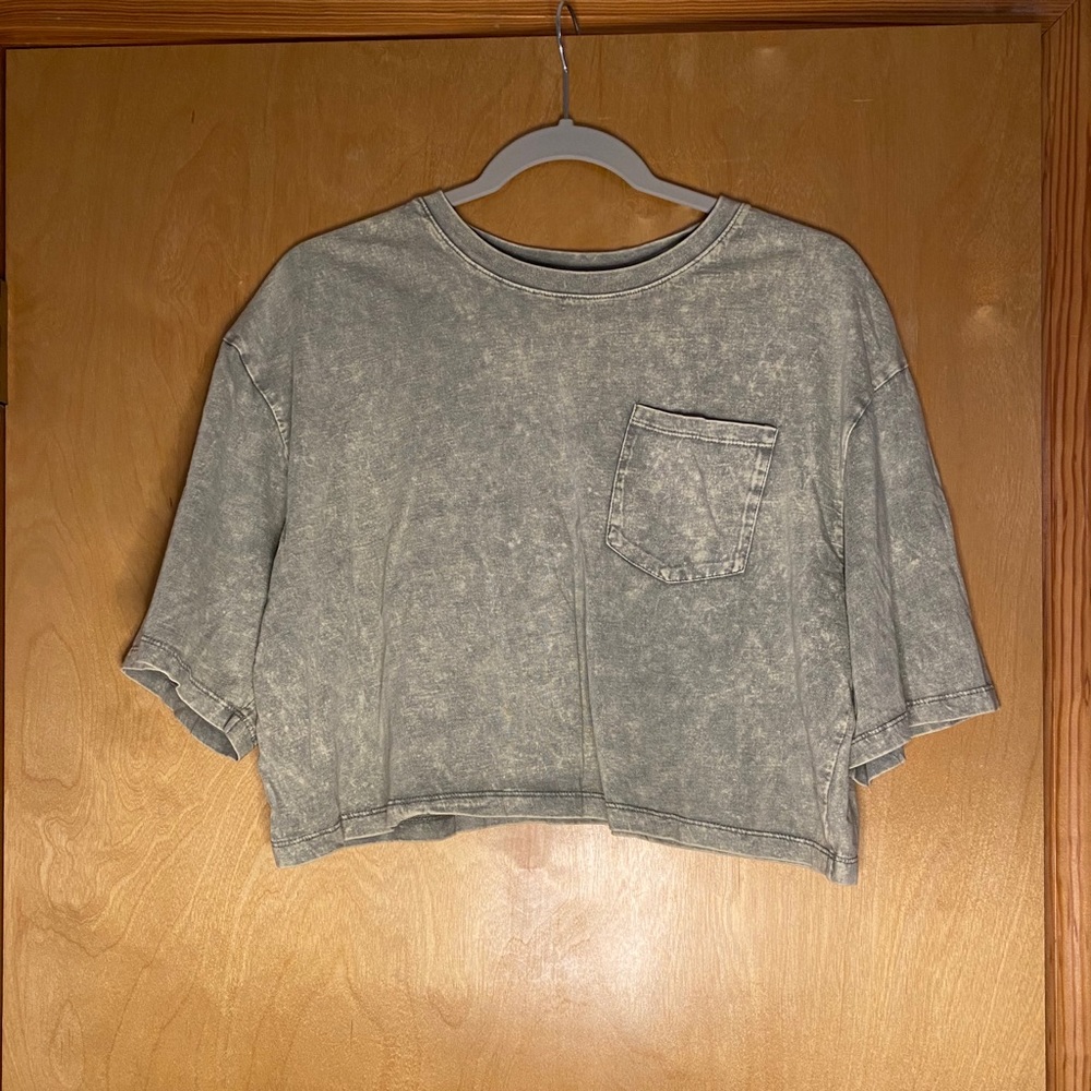 Double Zero Acid Wash Cropped Tee